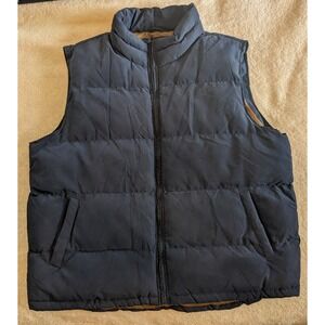 St. John's bay Puffer Vest Full‎ Zip Sleeveless Padded Outdoor Casual Blue XLT